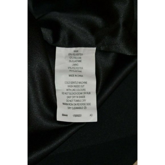 BASQUE Womens Black Frill Front A-line Corporate Business Pencil Skirt - Size 8 - Picture 7 of 7